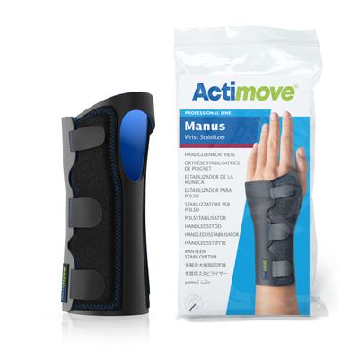 Actimove Professional Line Manus Wrist Stabilizer Right/Left Hand, Black, Medium