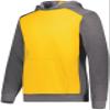 Augusta Sportswear Youth Three-Season Fleece Pullover Hoodie Gold/Carbon Heather L view 1
