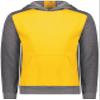 Augusta Sportswear Youth Three-Season Fleece Pullover Hoodie Gold/Carbon Heather L view 2