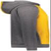 Augusta Sportswear Youth Three-Season Fleece Pullover Hoodie Gold/Carbon Heather L view 4
