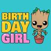 Fifth Sun Marvel Classic Guardians of The Galaxy Birthday Groot Girls Short Sleeve Tee Shirt, Tahiti Blue, X-Small view 2