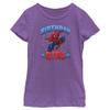 Fifth Sun Marvel Classic Spider-Man Spidey Bday Girls Short Sleeve Tee Shirt, Purple Berry, X-Large view 1
