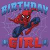 Fifth Sun Marvel Classic Spider-Man Spidey Bday Girls Short Sleeve Tee Shirt, Purple Berry, X-Large view 2