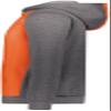 Augusta Sportswear Youth Three-Season Fleece Pullover Hoodie Orange/Carbon Heather XL view 3