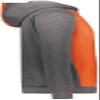 Augusta Sportswear Youth Three-Season Fleece Pullover Hoodie Orange/Carbon Heather XL view 4