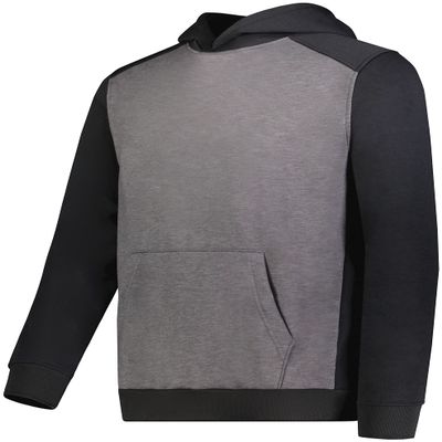 Augusta Sportswear Youth Three-Season Fleece Pullover Hoodie Carbon Heather/Black XL