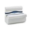 DeckMate Complete 38" Premium Pontoon Boat Seat Bench and Base - White, Blue and Light Blue view 1