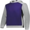 Augusta Sportswear Youth Three-Season Fleece Pullover Hoodie Purple/Grey Heather L view 1