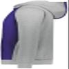Augusta Sportswear Youth Three-Season Fleece Pullover Hoodie Purple/Grey Heather L view 3