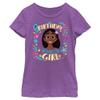 Fifth Sun Disney Encanto Isabela Bday Girls Short Sleeve Tee Shirt, Purple Berry, X-Large view 1