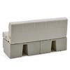 DeckMate Complete 55" Premium Pontoon Boat Seat Bench and Base - Ivory, Tan and Beige view 2