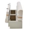 DeckMate Complete 55" Premium Pontoon Boat Seat Bench and Base - Ivory, Tan and Beige view 3