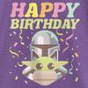 Fifth Sun Star Wars: Mandalorian Happy Bday Girls Short Sleeve Tee Shirt, Purple Berry, X-Large view 2