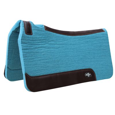 Professional's Choice 100% Steam-Pressed Saddle Pad | Wither Relief and Helps to Protect Against Pressure Points | 31" x 32" | 3/4" Felt | Pacific Blue