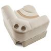 DeckMate Complete 28" Corner Premium Pontoon Boat Seat Bench and Base - Ivory, Tan and Beige view 3