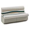 DeckMate Complete 55" Premium Pontoon Boat Seat Bench and Base - Ivory, Green and Tan view 1