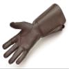 Brown Medieval Gauntlet Leather Cosplay Gloves Long Arm Cuff (X-Large), Black view 3