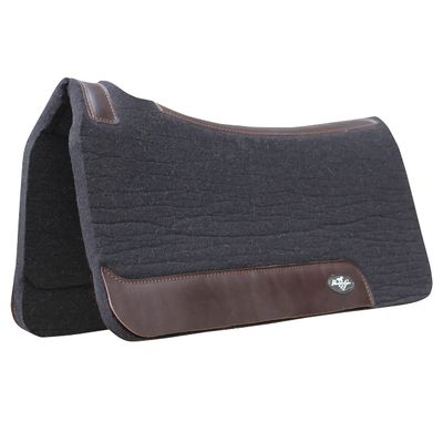 Professional's Choice 100% Steam-Pressed Saddle Pad | Wither Relief and Helps to Protect Against Pressure Points | 31" x 32" | 3/4" Felt | Black