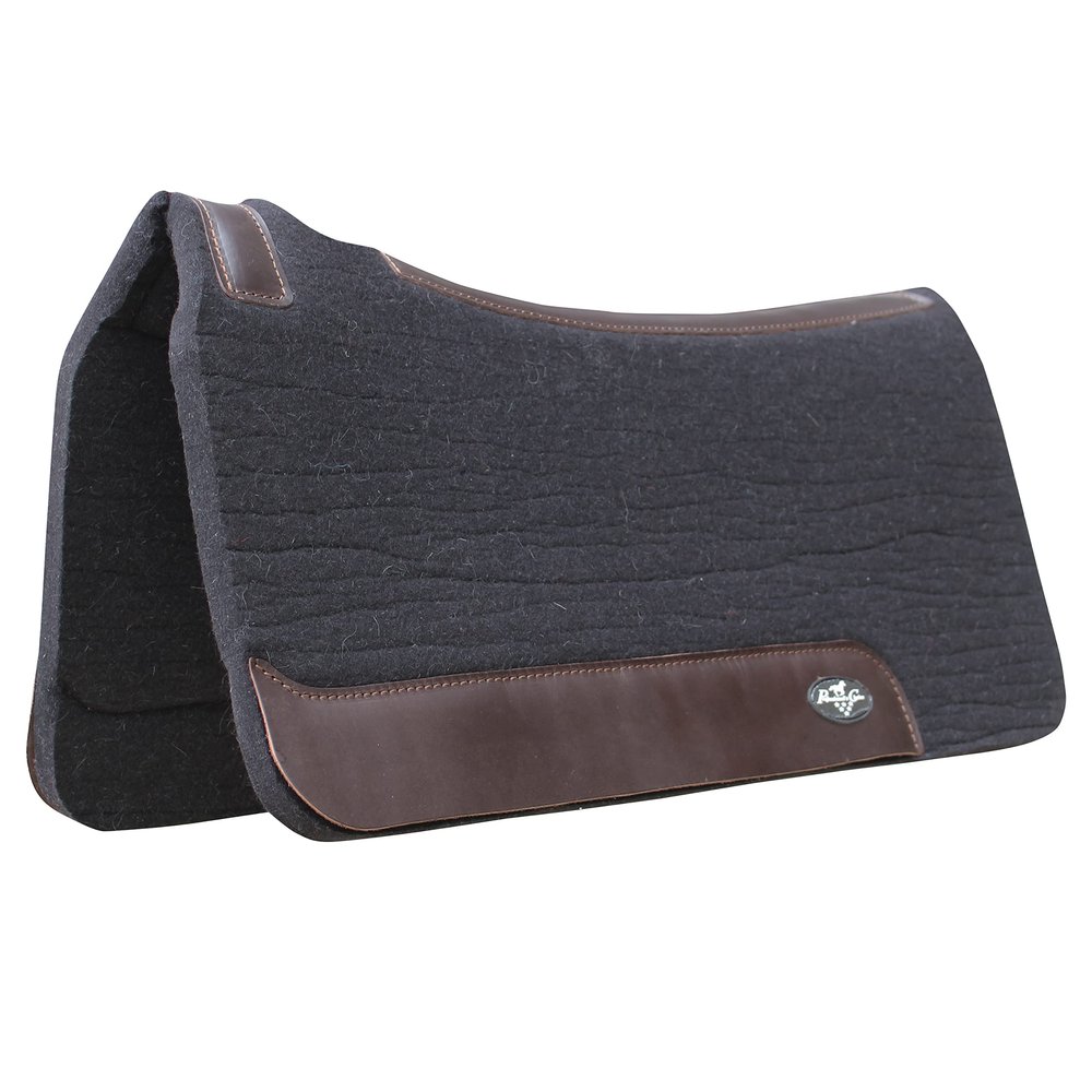 Professional's Choice 100% Steam-Pressed Saddle Pad | Wither Relief and Helps to Protect Against Pressure Points | 31" x 32" | 3/4" Felt | Black