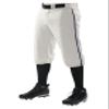 Alleson Athletic Boys' Crush Knicker Braided Baseball Pant, White/Navy, S