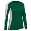 Triumphant Long Sleeve Volleyball Jersey, Girls' Medium, Forest Green view 1