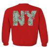 0505. dope New York Gift Liberty Statue NYC Floral Beach Summer Vacation Palm Men's Crewneck Sweatshirt (Red, Small) view 3