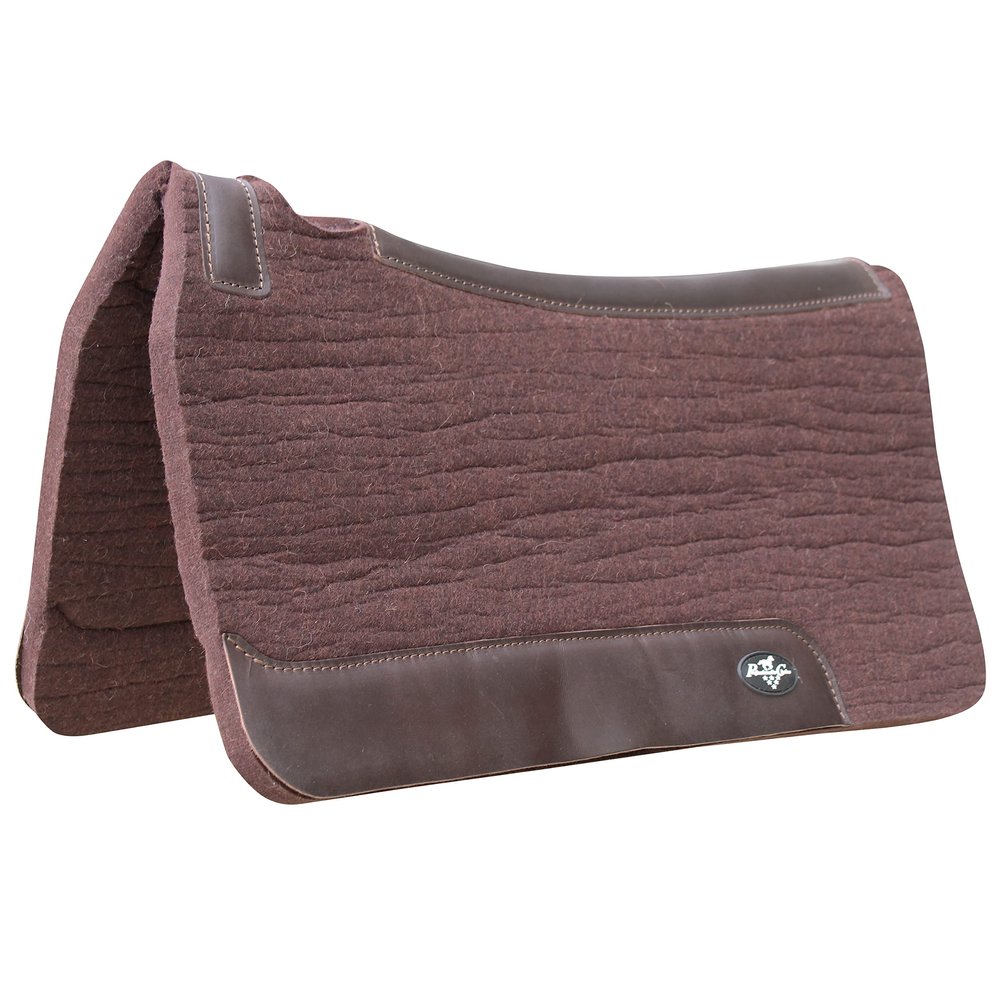 Professional's Choice 100% Steam-Pressed Saddle Pad | Wither Relief and Helps to Protect Against Pressure Points | 31" x 32" | 1" Felt | Chocolate