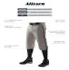 Alleson Athletic Men's Crush Knicker Braided Pant, Grey/Black, XX-Large view 3