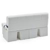 DeckMate Complete 55" Premium Pontoon Boat Seat Bench and Base- White, Blue and Light Blue view 3