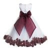 ekidsbridal Floral Rose Petals White Flower Girl Dress Pageant Dresses Junior Flower Girl Dress Birthday Girl 007 10 view 1