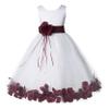 ekidsbridal Floral Rose Petals White Flower Girl Dress Pageant Dresses Junior Flower Girl Dress Birthday Girl 007 10 view 2