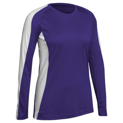 Triumphant Long Sleeve Volleyball Jersey, Women's Medium, Purple
