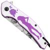 Snake Eye Tactical Ladies Valentines day Pocket Knife EDC Hunting Camping Knife (Purple) view 4