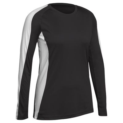 Triumphant Long Sleeve Volleyball Jersey, Girls' Small, Black