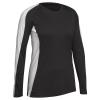 Triumphant Long Sleeve Volleyball Jersey, Girls' Small, Black view 1