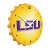 The Fan-Brand NCAA LSU Tigers: LSU - Bottle Cap Wall Clock - Sports Team Bar Sign Dcor - Home, Dorm, Garage, Office, Fan Cave view 2