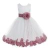 ekidsbridal Floral Rose Petals White Flower Girl Dress Pageant Dresses Junior Flower Girl Dress Birthday Girl 007 4 view 2