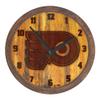 The Fan-Brand NHL Philadelphia Flyers: Branded Faux Barrel Top Wall Clock - Sports Team Bar Sign Dcor - Home Man Cave, Party Decoration - Made On Demand view 1