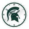 The Fan-Brand NCAA Michigan State Spartans - Bottle Cap Wall Clock - Sports Team Bar Sign Dcor - Home, Dorm, Garage, Office, Fan Cave view 1