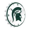 The Fan-Brand NCAA Michigan State Spartans - Bottle Cap Wall Clock - Sports Team Bar Sign Dcor - Home, Dorm, Garage, Office, Fan Cave view 2