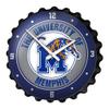 The Fan-Brand NCAA Memphis Tigers - Bottle Cap Wall Clock - Sports Team Bar Sign Dcor - Home, Dorm, Garage, Office, Fan Cave view 1