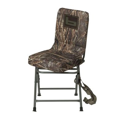 Banded Swivel Blind Chair 360 Silent Rotation, Adjustable Legs, Padded Seat for Hunting (Realtree Max-7, Regular)