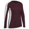 Triumphant Long Sleeve Volleyball Jersey, Women's Large, Maroon view 1