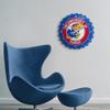 The Fan-Brand NCAA Kansas Jayhawks - Bottle Cap Wall Clock - Sports Team Bar Sign Dcor - Home, Dorm, Garage, Office, Fan Cave view 3
