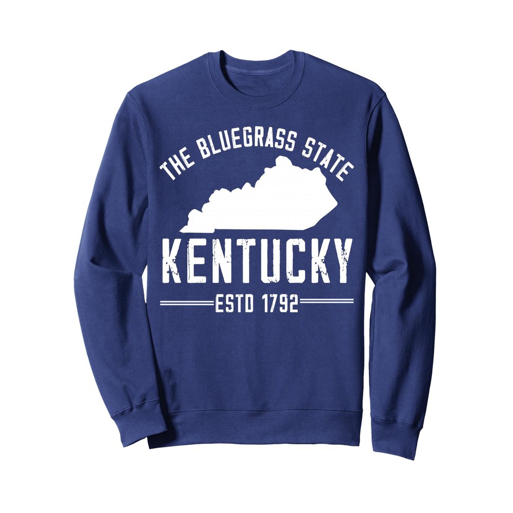 Cool Kentucky Football Basketball Bluegrass Blue Sweatshirt