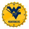 The Fan-Brand NCAA West Virginia Mountaineers - Bottle Cap Wall Clock - Sports Team Bar Sign Dcor - Home, Dorm, Garage, Office, Fan Cave view 1