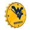 The Fan-Brand NCAA West Virginia Mountaineers - Bottle Cap Wall Clock - Sports Team Bar Sign Dcor - Home, Dorm, Garage, Office, Fan Cave view 2