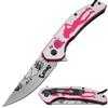 Snake Eye Tactical Ladies Valentines day Pocket Knife EDC Hunting Camping Knife (Pink) view 1