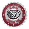 The Fan-Brand NCAA Alabama Crimson Tide: Al Logo - Bottle Cap Wall Clock - Sports Team Bar Sign Dcor - Home, Dorm, Garage, Office, Fan Cave view 1