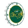 The Fan-Brand NCAA North Dakota State Bison - Bottle Cap Wall Clock - Sports Team Bar Sign Dcor - Home, Dorm, Garage, Office, Fan Cave view 2